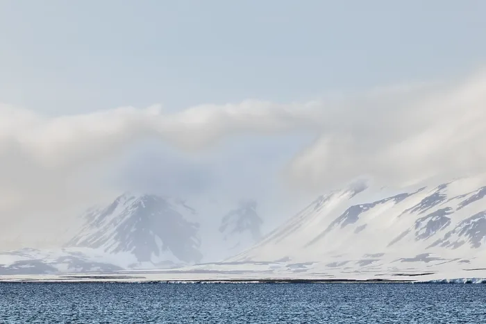 Framed Print : Sea, mountain range, Eolusneset