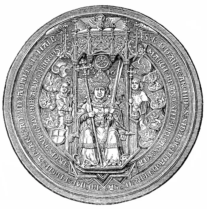 Framed Print : Seal of Albrecht von Hohenzollern