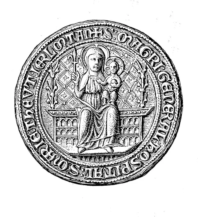 Framed Print : Seal of the Grand Masters on a document from 1397 Framed Print : Seal of the Grand Masters on a document from 1397