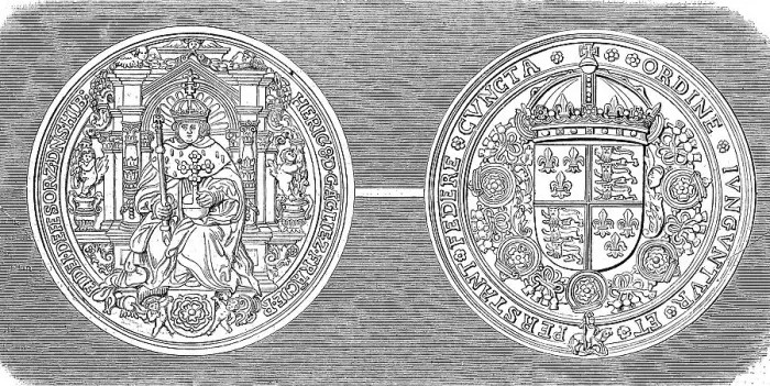 Framed Print : The seals of King Henry VIII. Henry VIII Tudor
