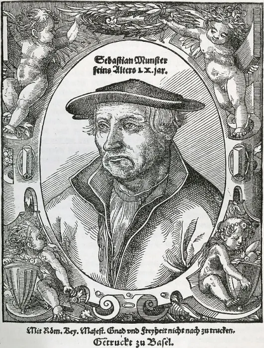 Framed Print : Sebastian Muenster, facsimile from the Cosmographia Framed Print : Sebastian Muenster, facsimile from the Cosmographia