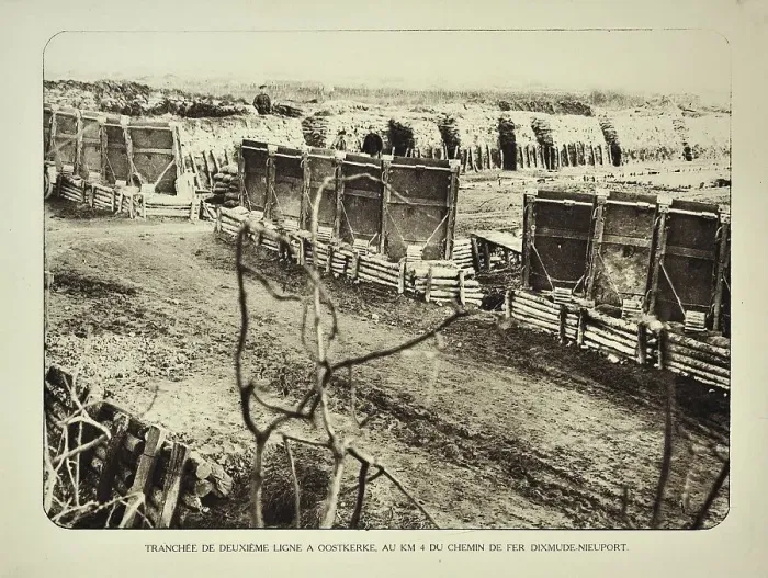 Framed Print : Second defence line trench at Oostkerke in Flanders during the First World War Framed Print : Second defence line trench at Oostkerke in Flanders during the First World War