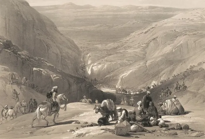 Framed Print : The second descent through the Siri-Kajaur Pass