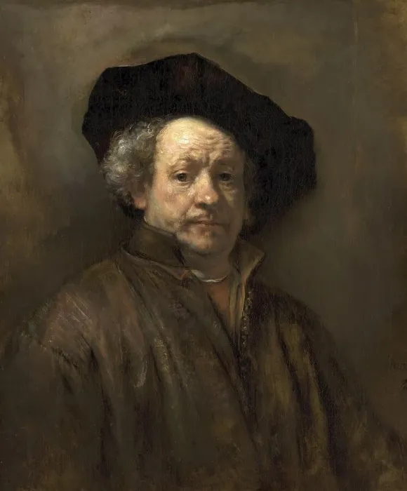 Framed Print : Selbstbildnis, Self-Portrait, Painting by Rembrandt van Rijn (1606) (1669)