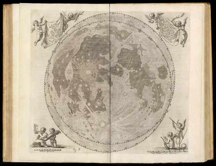 Framed Print : Selenographia, description of the moon