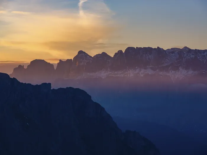 Framed Print : Sella Group in the first sunlight