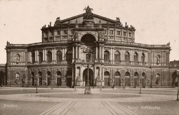 Framed Print : The Semper Opera House in Dresden in 1889 Framed Print : The Semper Opera House in Dresden in 1889