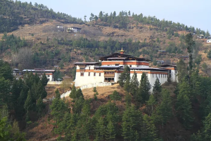 Framed Print : The Semtokha Dzong is old and large dzong in Bhutan Framed Print : The Semtokha Dzong is old and large dzong in Bhutan