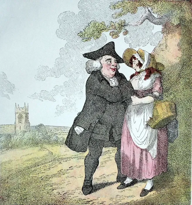Framed Print : The sentimentalist, ironic English copper engraving