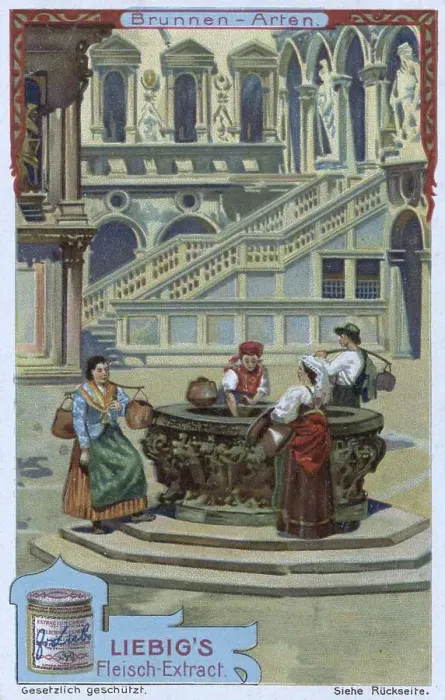Framed Print : Series of different types of fountains