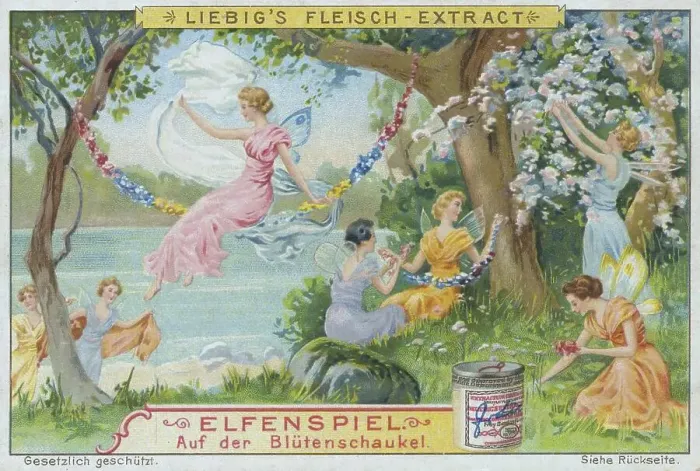 Framed Print : Series Elfenspiel, on the flower swing Framed Print : Series Elfenspiel, on the flower swing