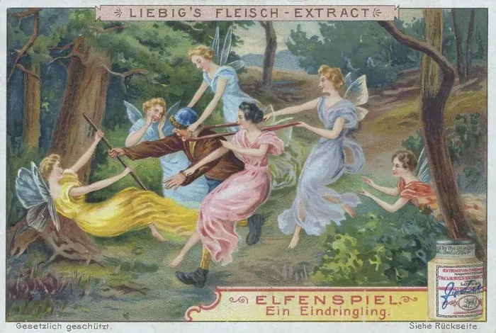 Framed Print : Series Elfenspiel, an intruder disturbs the elves