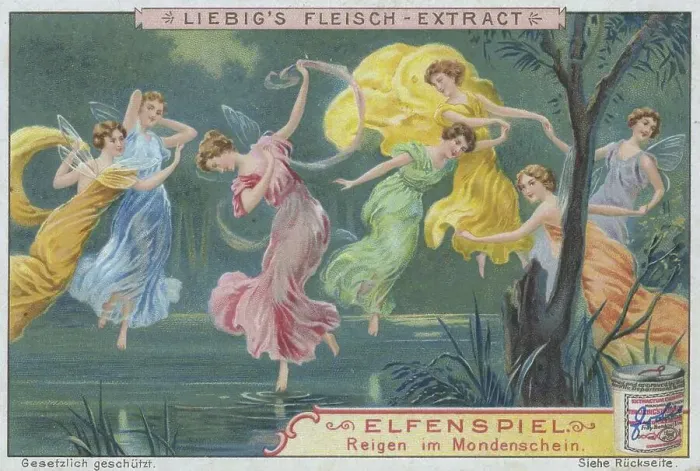 Framed Print : Series Elfenspiel, Reigen im Mondschein