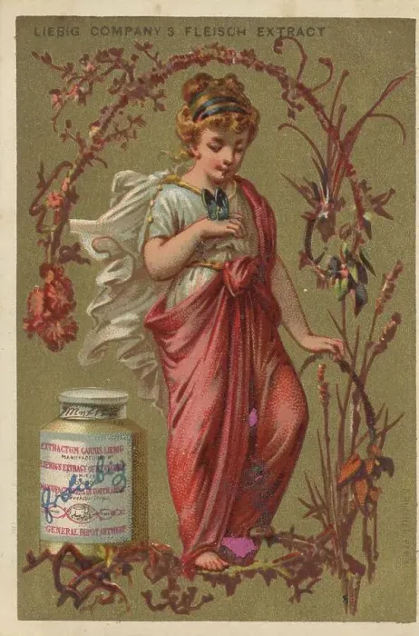 Framed Print : Series of Female Figures in Flowery Branches (1880) (Paris)