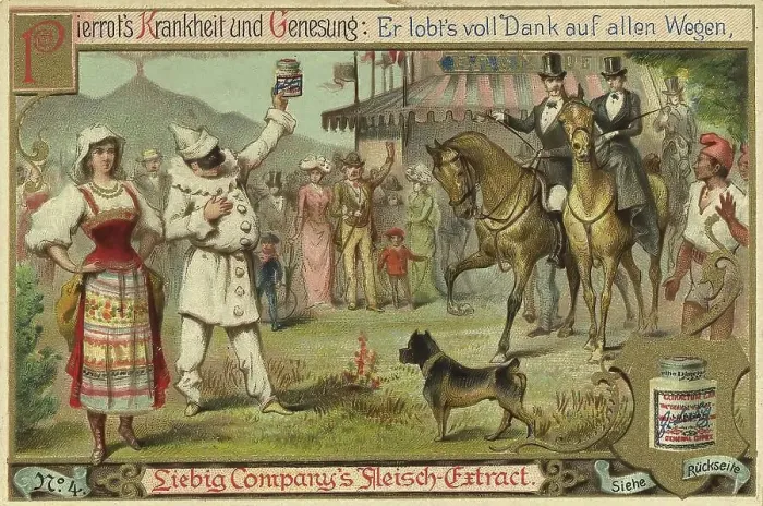Framed Print : Series Healing of Pierrot by Liebig Meat Extract