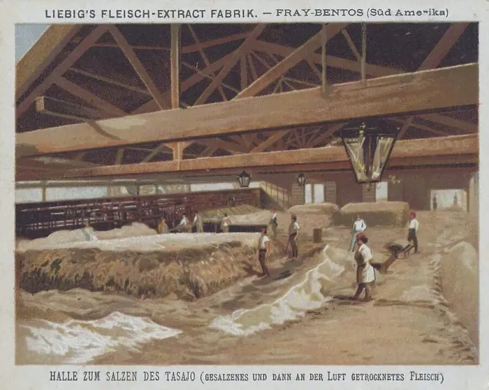 Framed Print : Series of industrial plants, meat extract factory