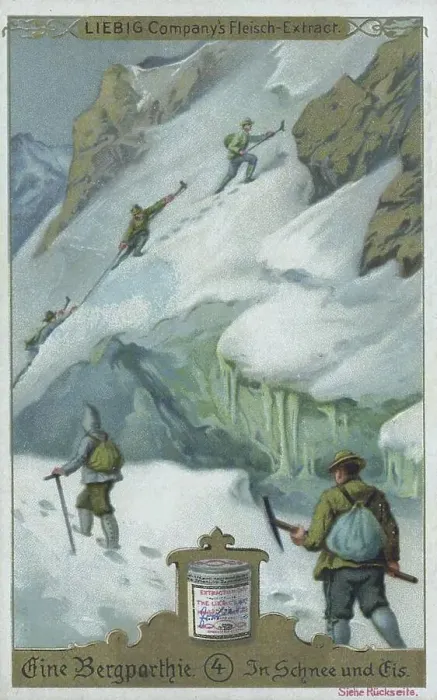 Framed Print : Series A mountain party, in snow and ice Framed Print : Series A mountain party, in snow and ice