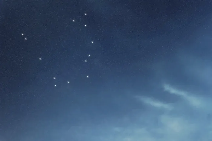 Framed Print : Serpens star constellation, Night sky