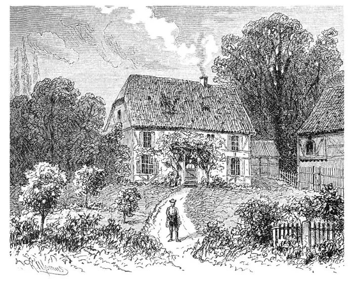 Framed Print : The Sessenheim rectory during Goethe's time