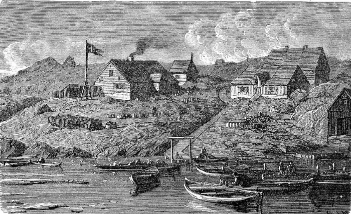 Framed Print : The settlement of Jakobshavn on the west coast of Greenland Framed Print : The settlement of Jakobshavn on the west coast of Greenland