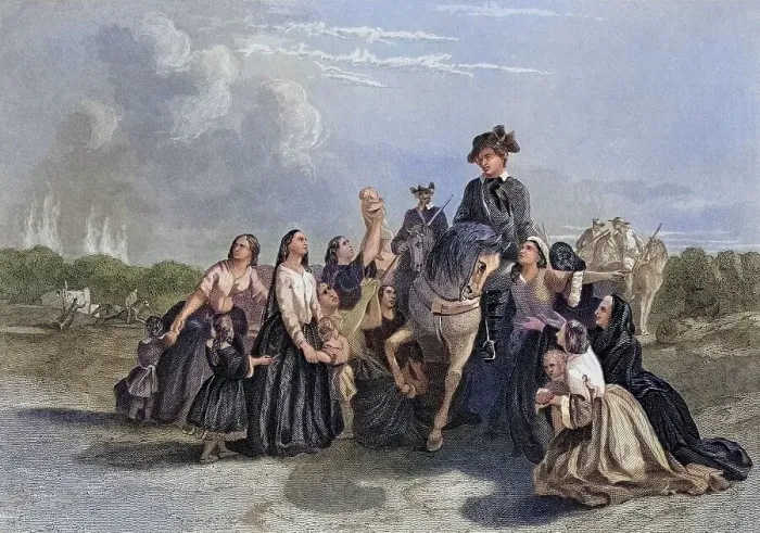 Framed Print : Settlers imploring Washington for protection