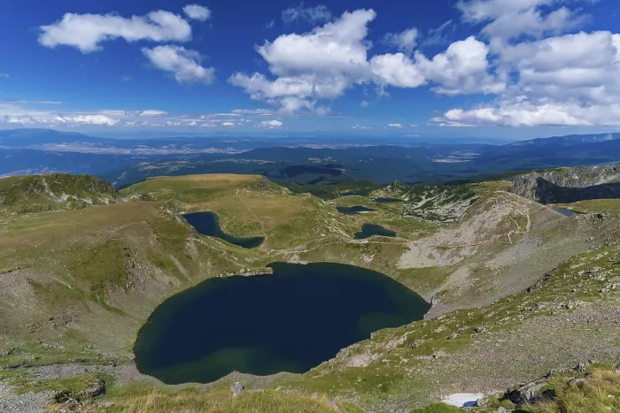 Framed Print : The Seven Rila Lakes in the Rila Mountain