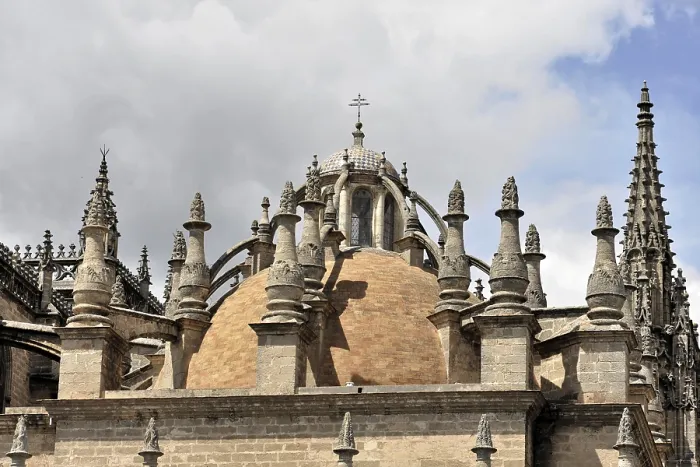Framed Print : Seville, Cathedral, Catedral de Santa Maria de la Sede with Giralda