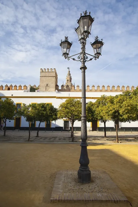 Framed Print : Seville cathedral Giralda tower from Alcazar of Sevilla Andalusia Spain