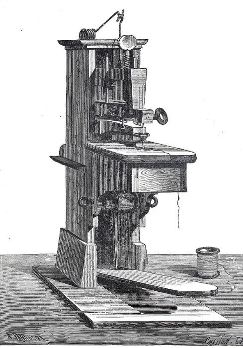Framed Print : Sewing machine by Thimonnier, Barthelemy Thimonnier was the first sewing machine manufacturer