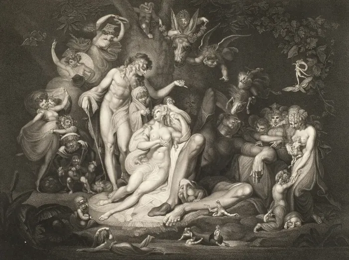 Framed Print : Shakspeare, Midsummer Nights Dream, Act IV, Scene I. Historic, digitally restored reproduction of an original from the period Framed Print : Shakspeare, Midsummer Nights Dream, Act IV, Scene I. Historic, digitally restored reproduction of an original from the period