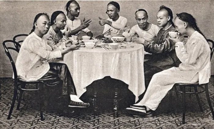 Framed Print : Shanghai, Group of men, businessmen