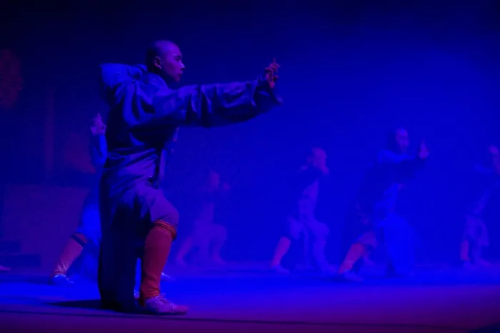Framed Print : Shaolin monks during a show on the 22nd of March 2009 in Berlin