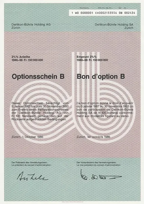 Framed Print : Share certificate, bearer warrant in Swiss Francs Framed Print : Share certificate, bearer warrant in Swiss Francs