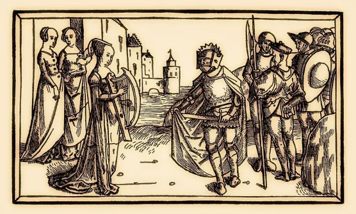 Framed Print : A sheet from the Luebeck Bible
