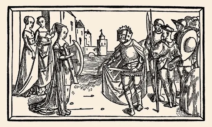 Framed Print : A sheet from the Luebeck Bible