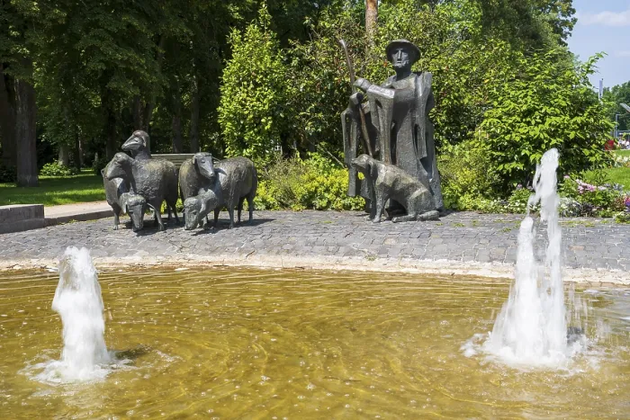 Framed Print : Shepherd's fountain, sculpture
