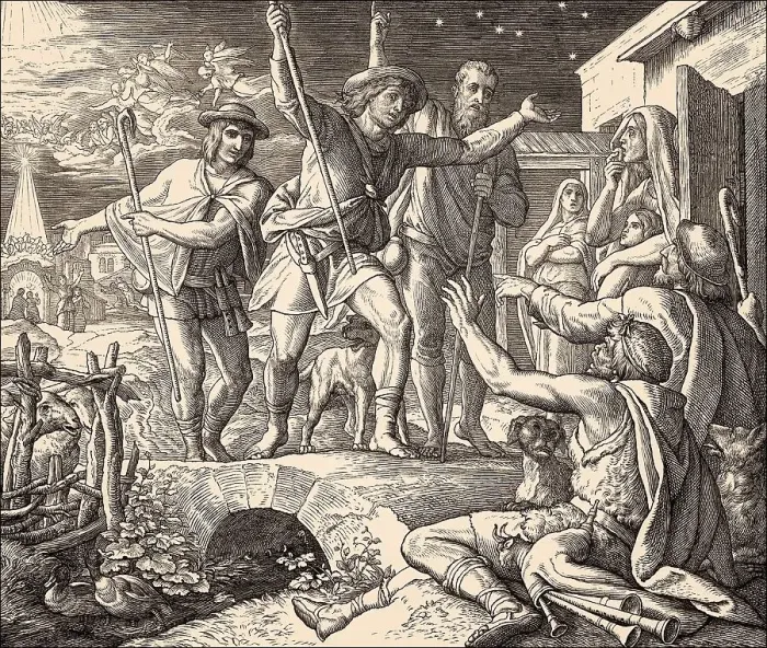 Framed Print : Shepherds spreading the good news