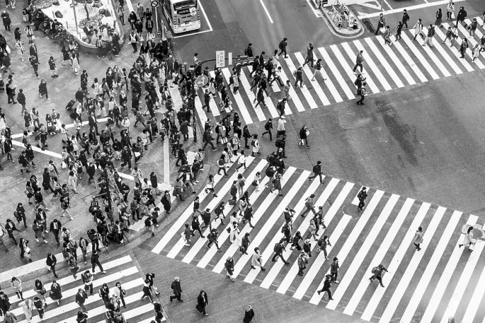 Framed Print : Shibuya crossing, crowds at intersection Framed Print : Shibuya crossing, crowds at intersection