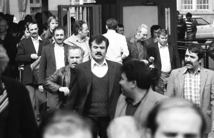 Framed Print : Shift change at Fordwerke, the proportion of Turkish migrants is striking 09 Framed Print : Shift change at Fordwerke, the proportion of Turkish migrants is striking 09