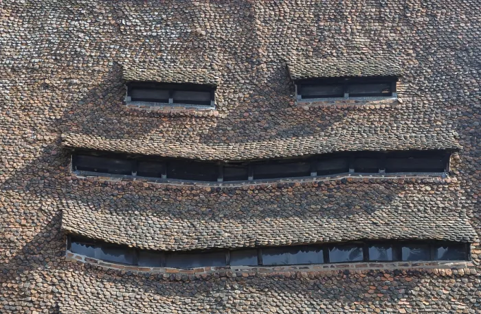 Framed Print : A shingle roof with windows, salt house Framed Print : A shingle roof with windows, salt house