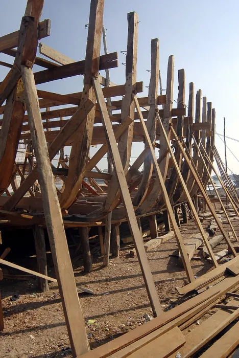 Framed Print : Ship Building at Mandvi, Kutch, Gujarat, India