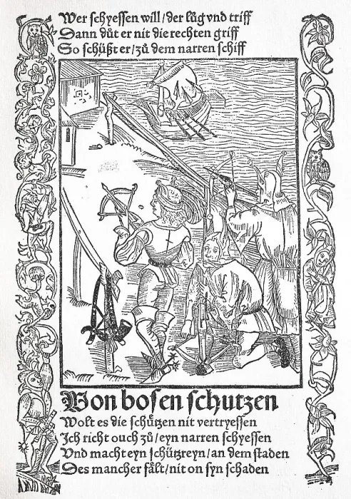 Framed Print : The Ship of Fools by Sebastian Brant
