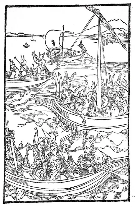 Framed Print : The Ship of Fools by Sebastian Brant