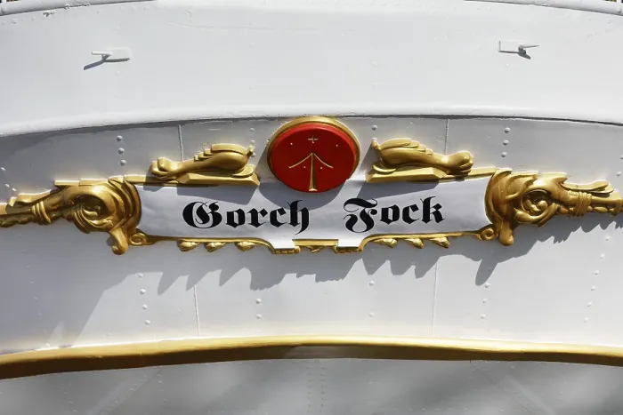 Framed Print : Ship name at the stern, Gorch Fock Framed Print : Ship name at the stern, Gorch Fock