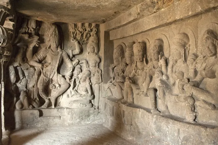 Framed Print : Shiva tandav nritya at ellora cave known as ramesvara