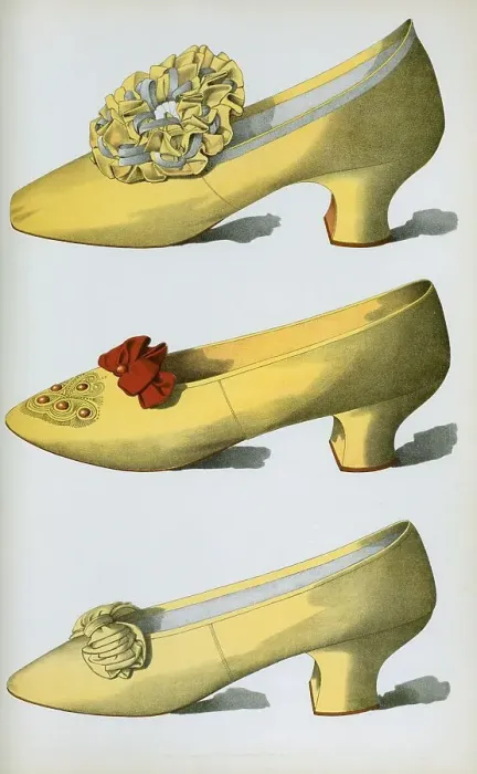 Framed Print : Shoe fashion in 1900, Women's shoes