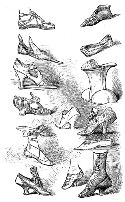 Framed Print : Shoe fashion from different eras Framed Print : Shoe fashion from different eras