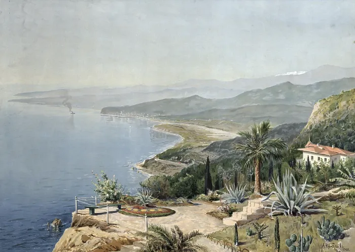 Framed Print : Shores of the Black Sea, coast in Ukraine