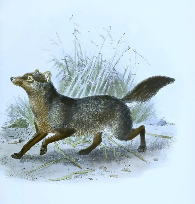 Framed Print : Short-eared fox (Atelocynus microtis)