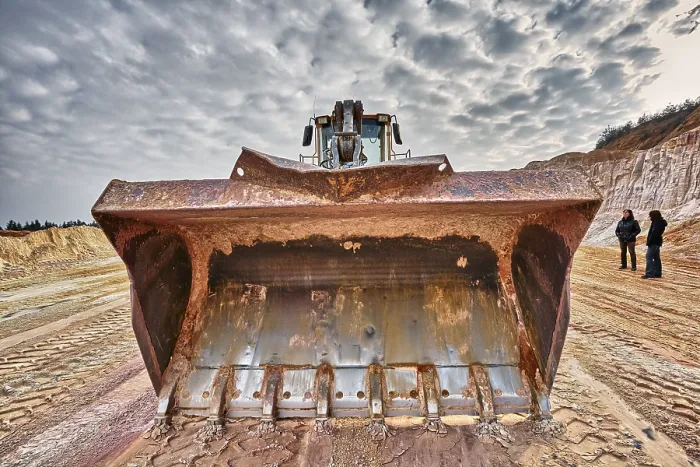 Framed Print : Shovel excavator in kaolin pit Framed Print : Shovel excavator in kaolin pit